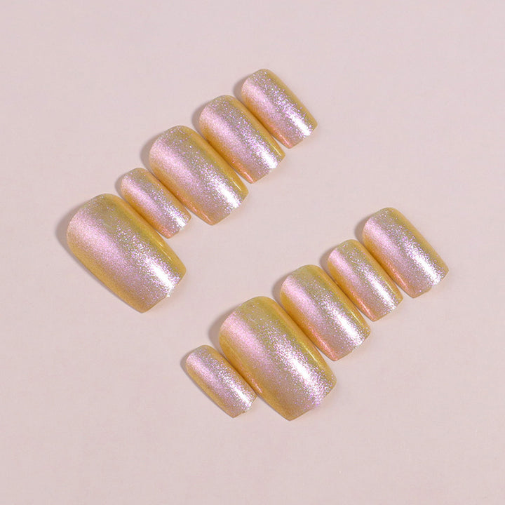 Glänzendes reflektierendes Press-On-Nagelset Karnz