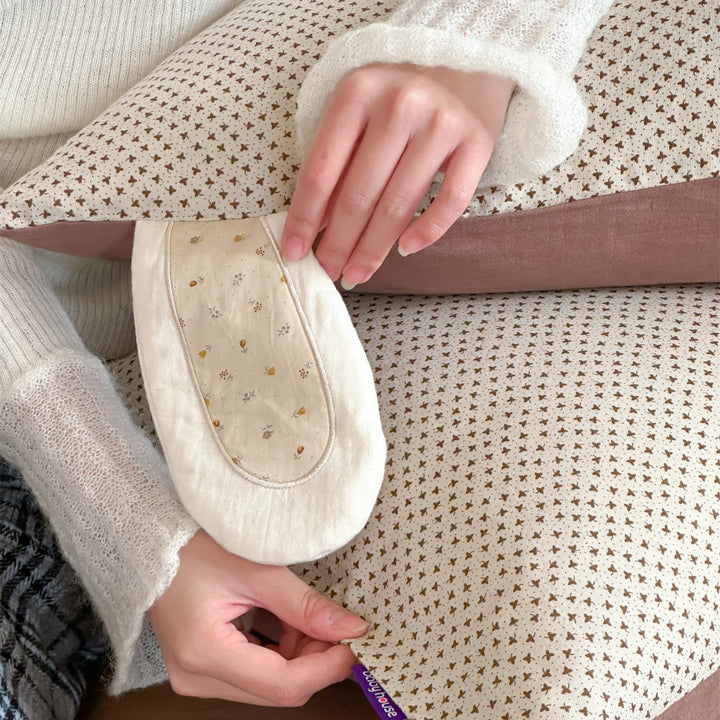 Wende-Baumwollmischung-Bettbezug-Set mit Applikation von Hasenohren & Patchwork-Puppenakzent
