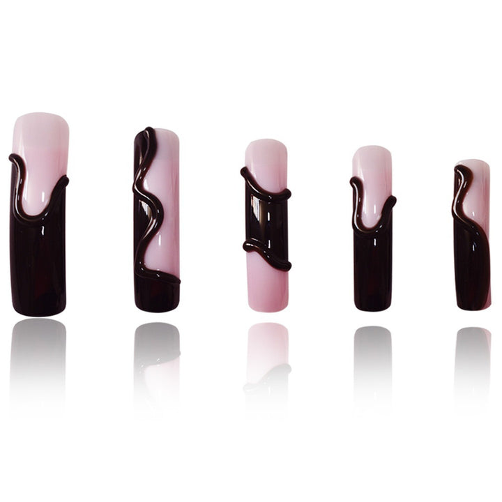 Glamouröse 3D Lange Stiletto Press-On Nägel Karnz