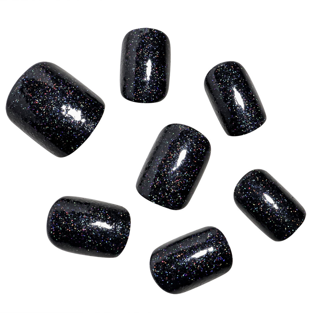 Glamouröse glitzer-infused press-on Nagelset Karnz