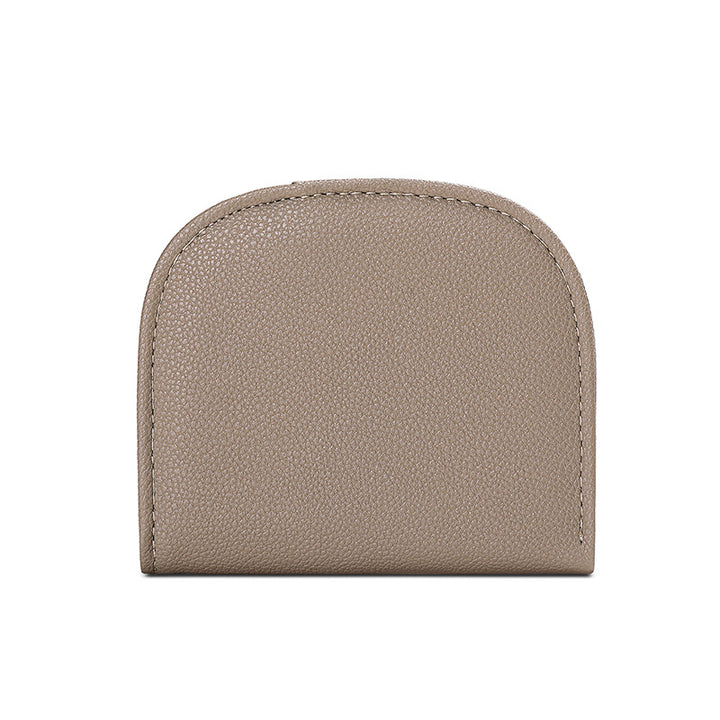 Texturiertes Leder-Zip-Portemonnaie