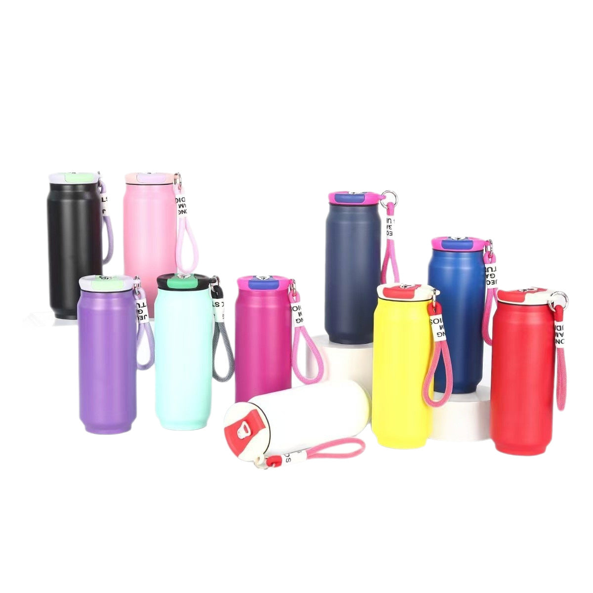 Damen isolierte Wasserflasche mit praktischem Tragegriff Karnz