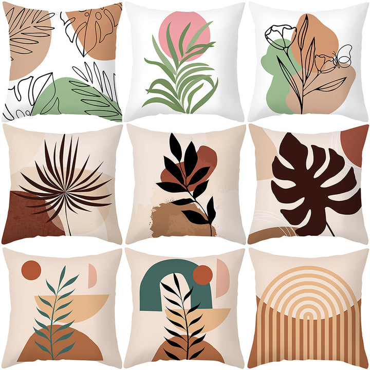 Botanischer Minimalistischer Baumwoll-Kissenbezug