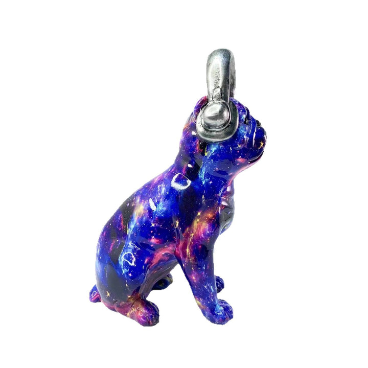 Bunte Dekofigur eines Hundes im modernen Design Karnz
