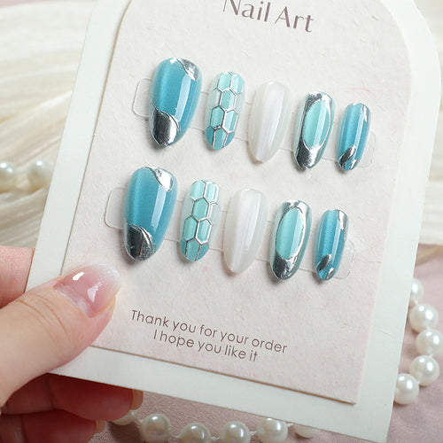 Elegante Metallic Press-On Nagelset
