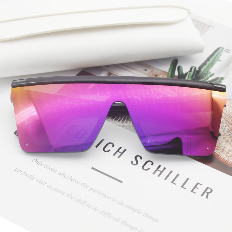 Damen Sportliche Sonnenbrille im trendigen Shield-Design Karnz