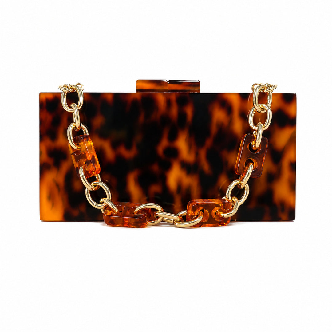 Elegante Schildpatt Abend-Clutch