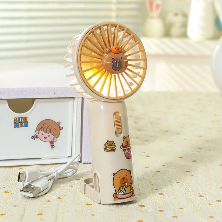 Damen Tragbarer Mini-Ventilator mit süßem Tierdesign Karnz