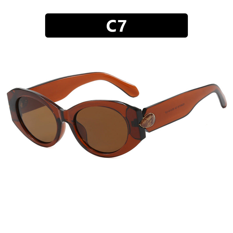 Damen elegante Sonnenbrille mit stilvollen Konturen Karnz