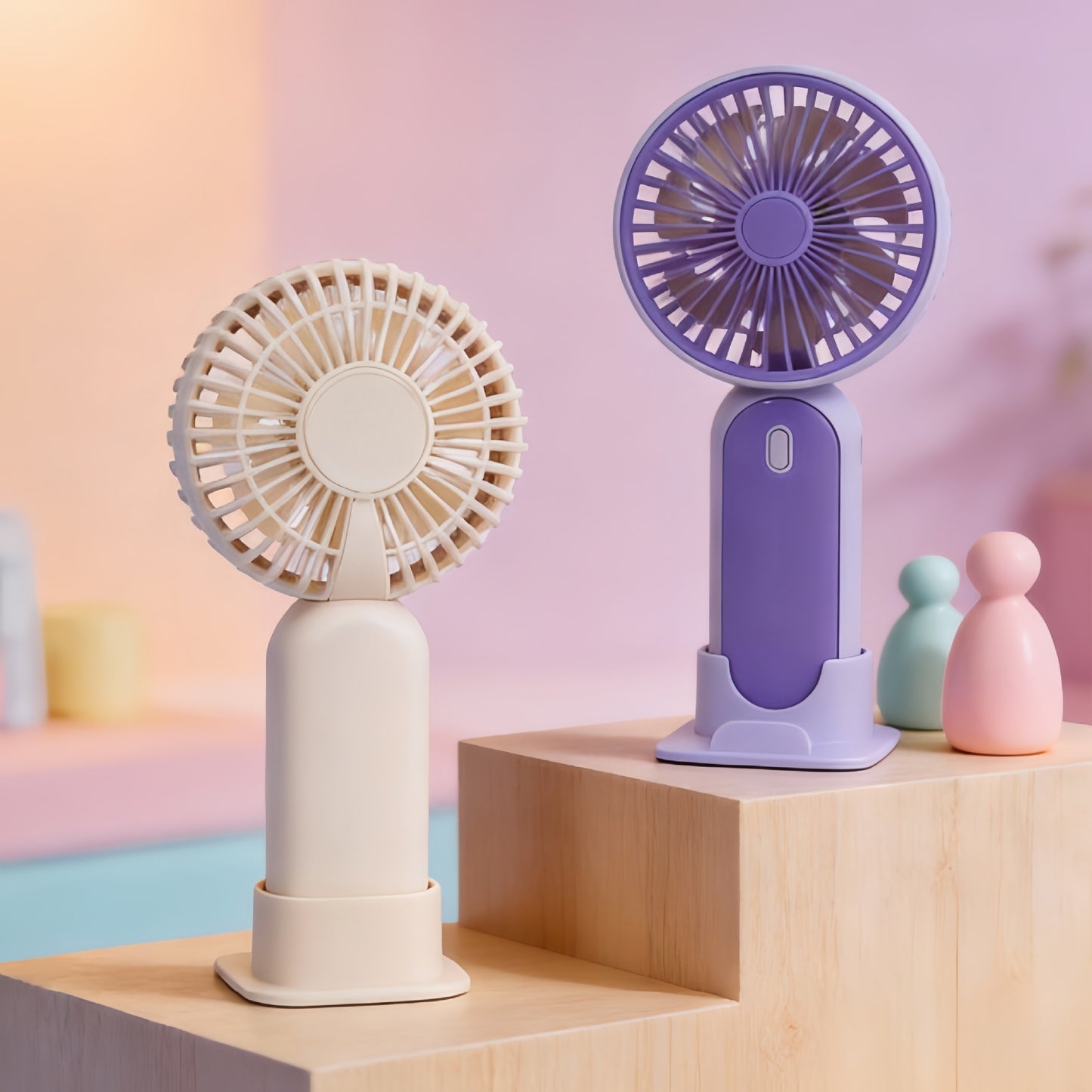 Damen Tragbarer USB-Handventilator mit flexiblem Standfuß Karnz