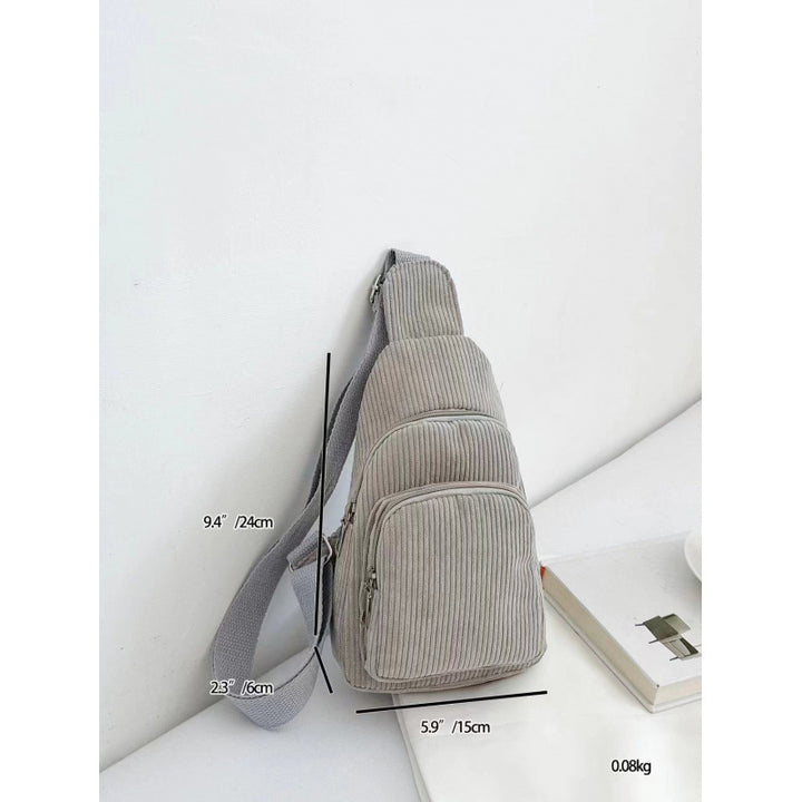 WoMulti-Fächige Corduroy Sling Bag Karnz