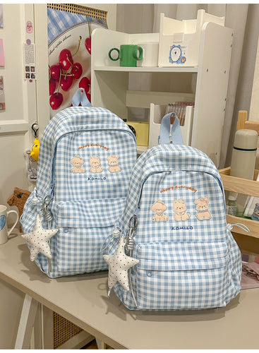 Niedlicher kariert gemusterter Rucksack