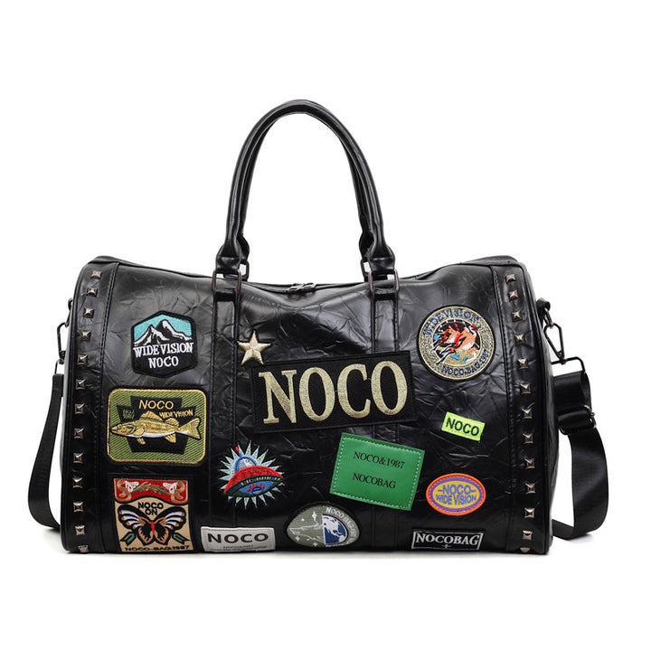 Stylische Patchwork-Wochenend-Duffel