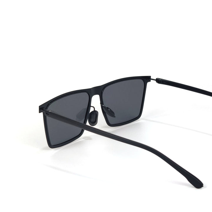 Herren moderne rechteckige Sonnenbrille Karnz