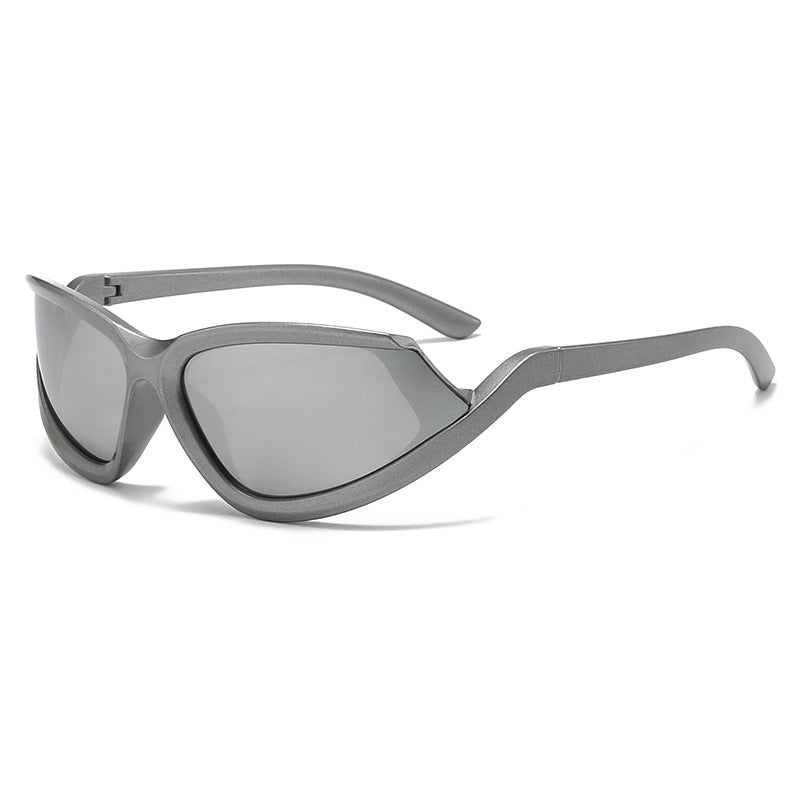 Damen futuristische Sonnenbrille mit aerodynamischem Design Karnz