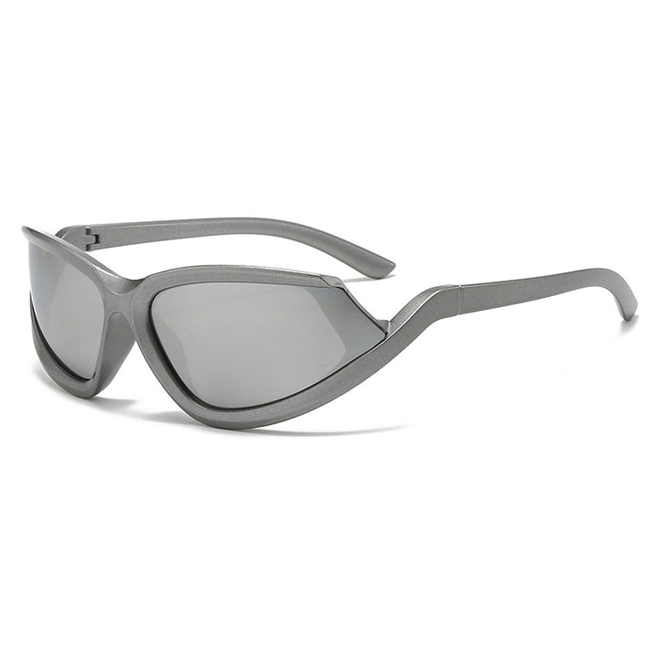 Damen futuristische Sonnenbrille mit aerodynamischem Design Karnz