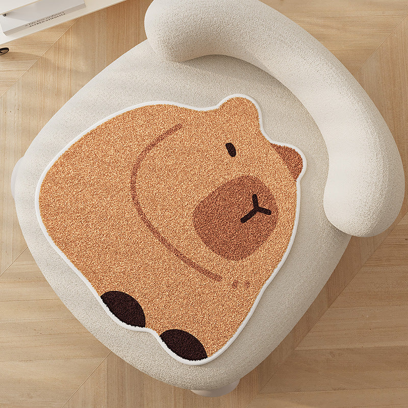 Acorn-Shaped Plush Chair Seat Cushion Pad with High-Pile Tufted Surface
