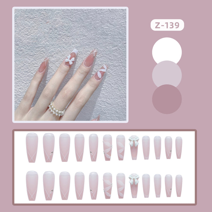 Künstlerisches Blumenakzent Press-On Nagelset
