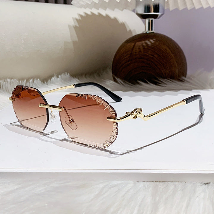 Damen extravagante Sonnenbrille mit blumenförmigem Design und hochwertigem UV-Schutz Karnz