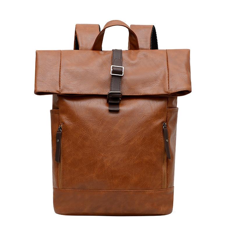 Vintage Leder Rolltop Rucksack Karnz