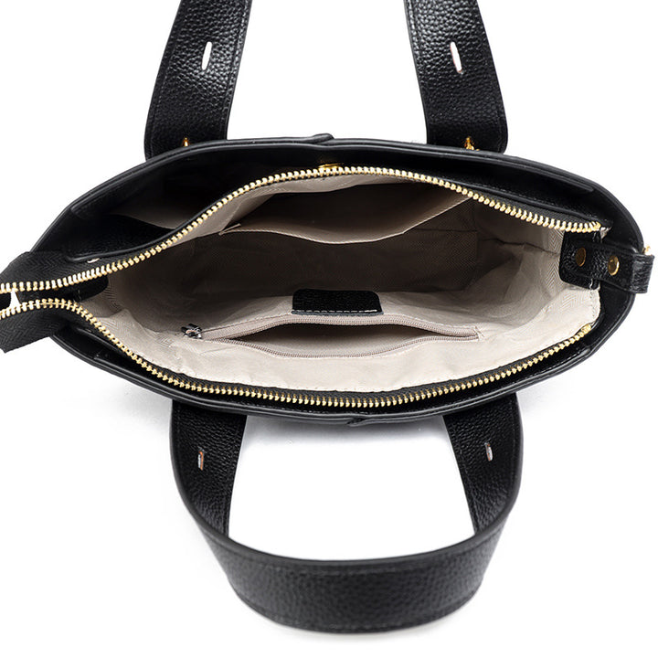 Texturiertes veganes Leder Mehrfach-Taschen Tote Karnz