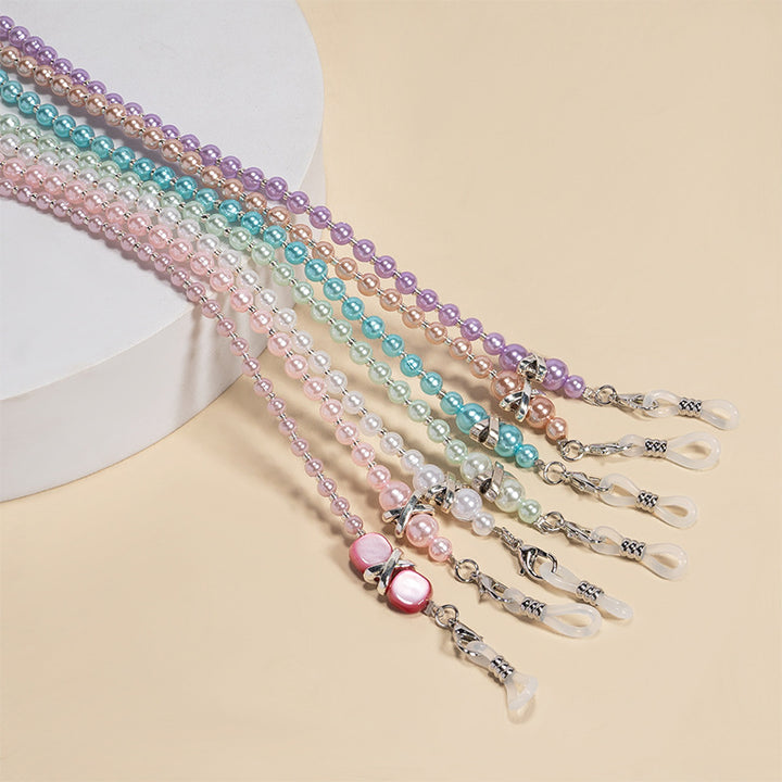 Elegante Kunstperlen Brillen Kette Karnz