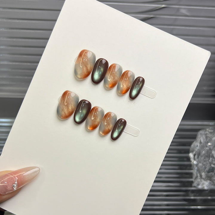 Glänzendes Ombre Press-On-Nagelset 1790734250