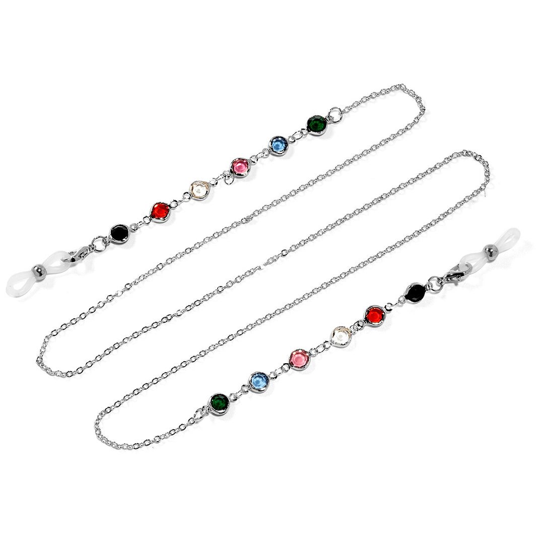 Stylische dekorative Edelstein-Brillekette Karnz