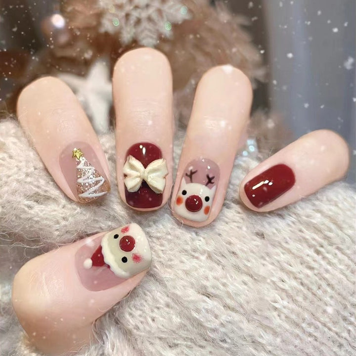 Festliches Winter-Themen Press-On Nagel Set Karnz
