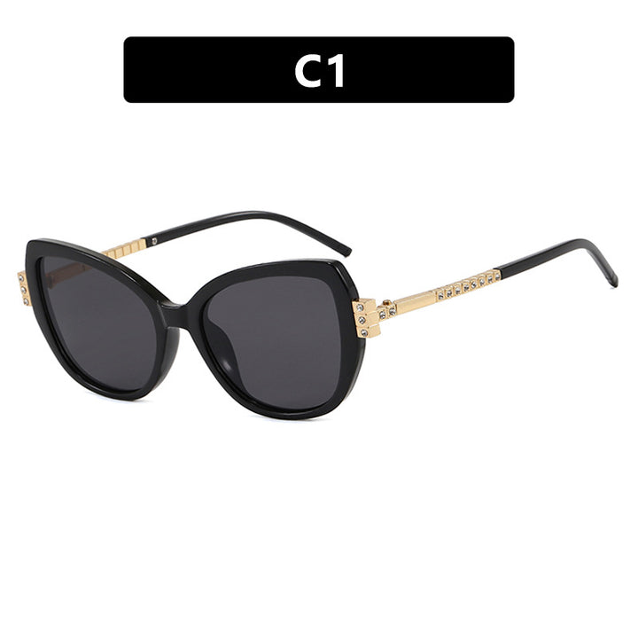 Damen oversized Sonnenbrille mit schützendem UV-Filter und eleganten Akzenten Karnz