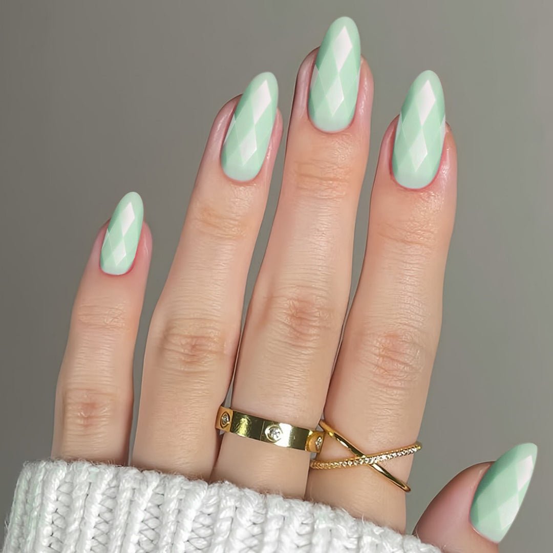 Diamantförmige Glänzende Nail Extensions Karnz