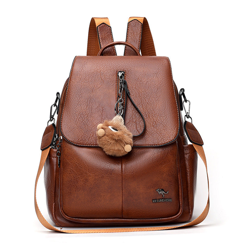 Stylischer Multifunktions-Leder-Rucksack Karnz