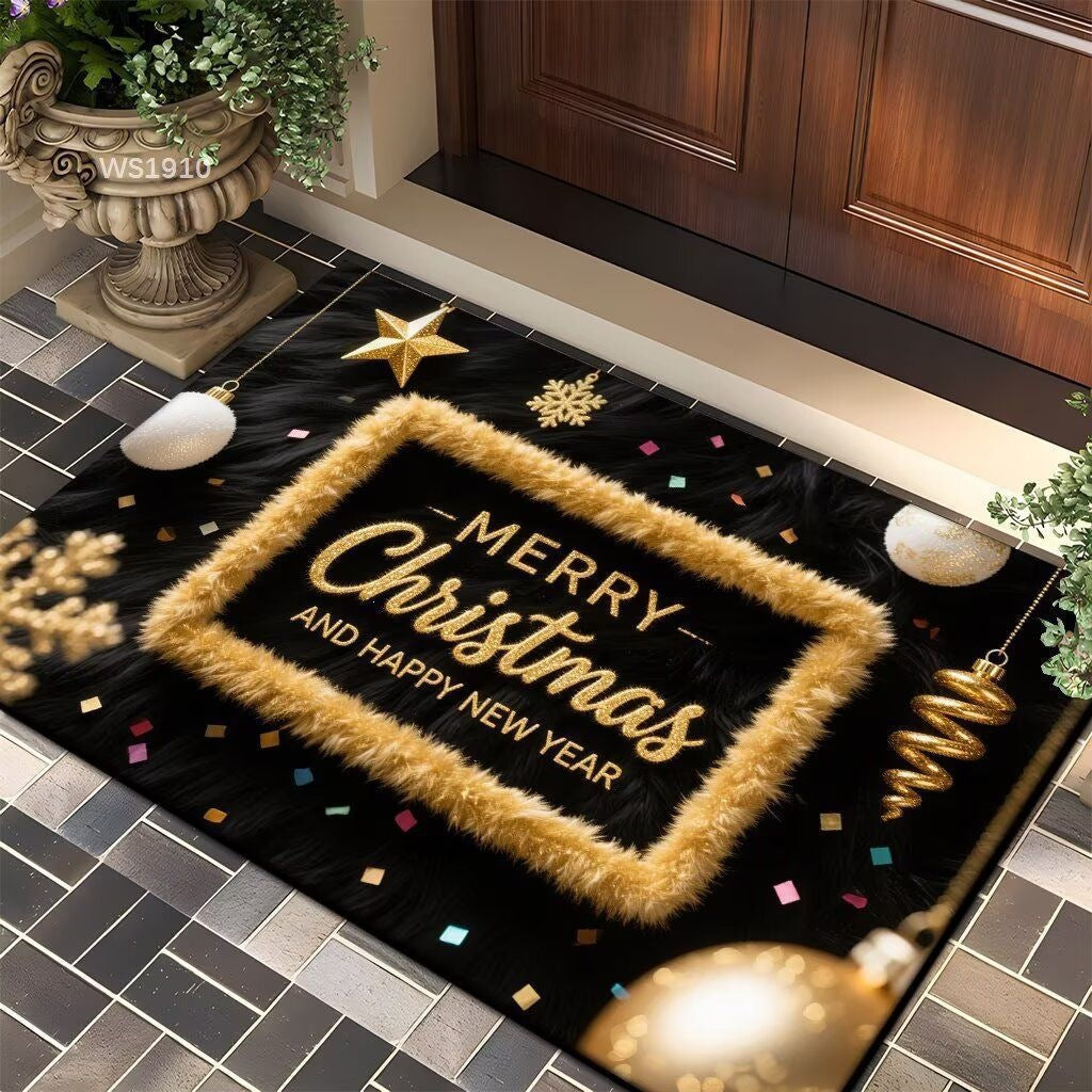 Weihnachtlich gestaltete Fußmatte
