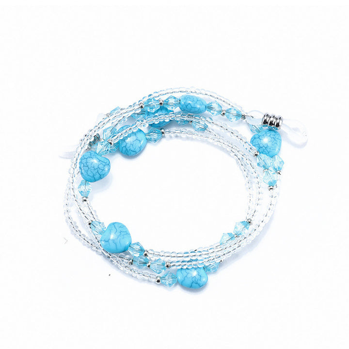 Elegante perlenbesetzte Brillenband Karnz