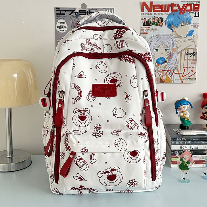 Verspielter Cartoon-Print-Rucksack