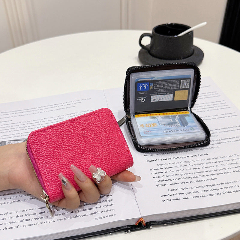 Texturiertes Reißverschluss-Wallet