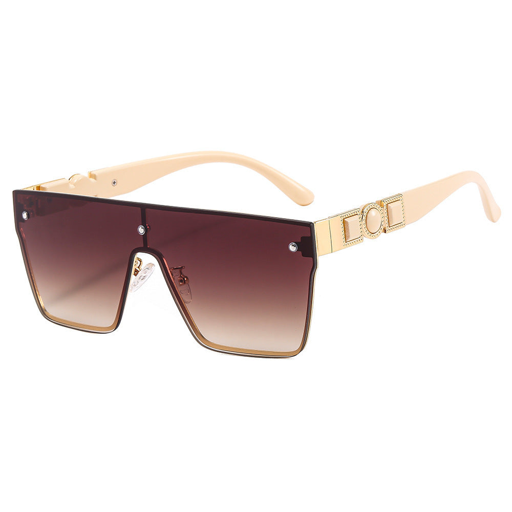 Damen oversized transparente Sonnenbrille mit modischem Rahmen Karnz