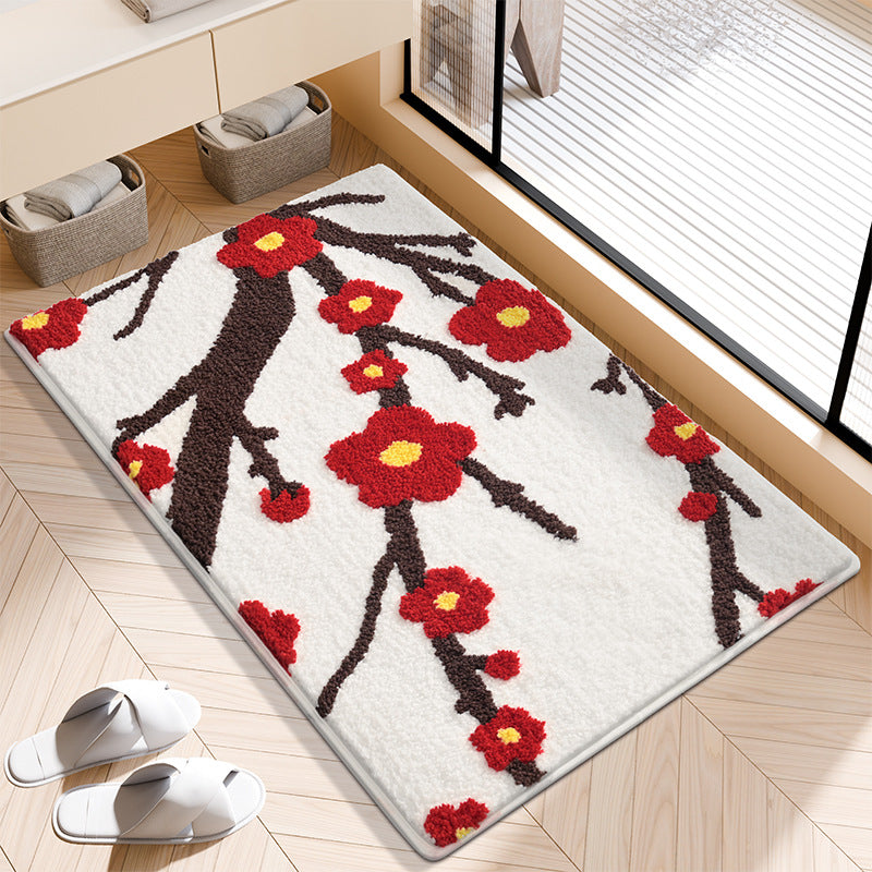 Dekorativer floraler Badteppich