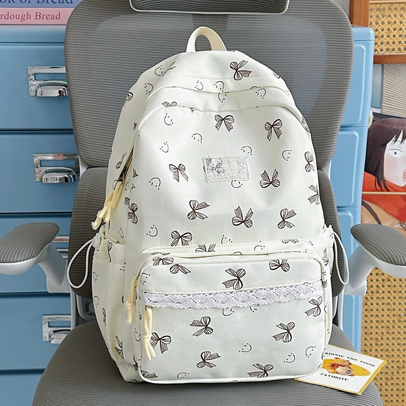 Feminine Schleifenmuster Casual Rucksack Karnz