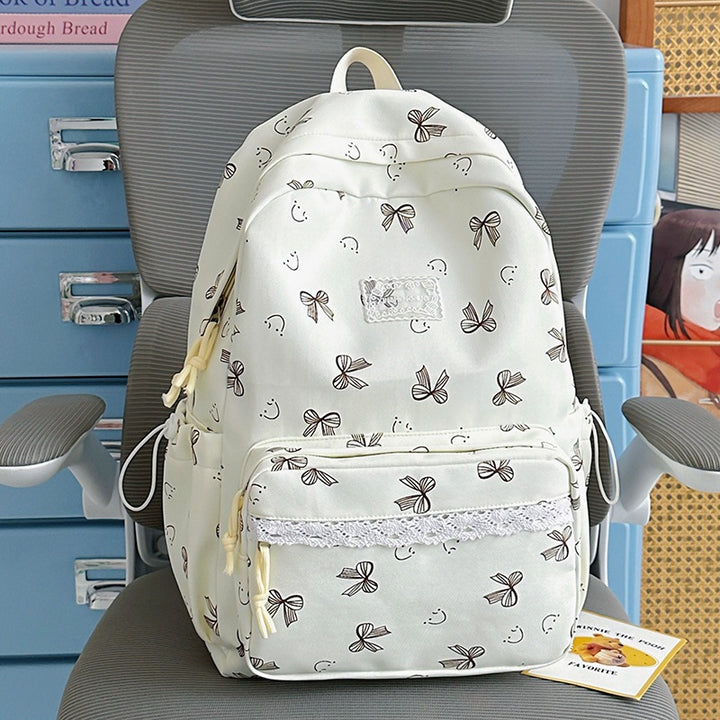 Feminine Schleifenmuster Casual Rucksack Karnz