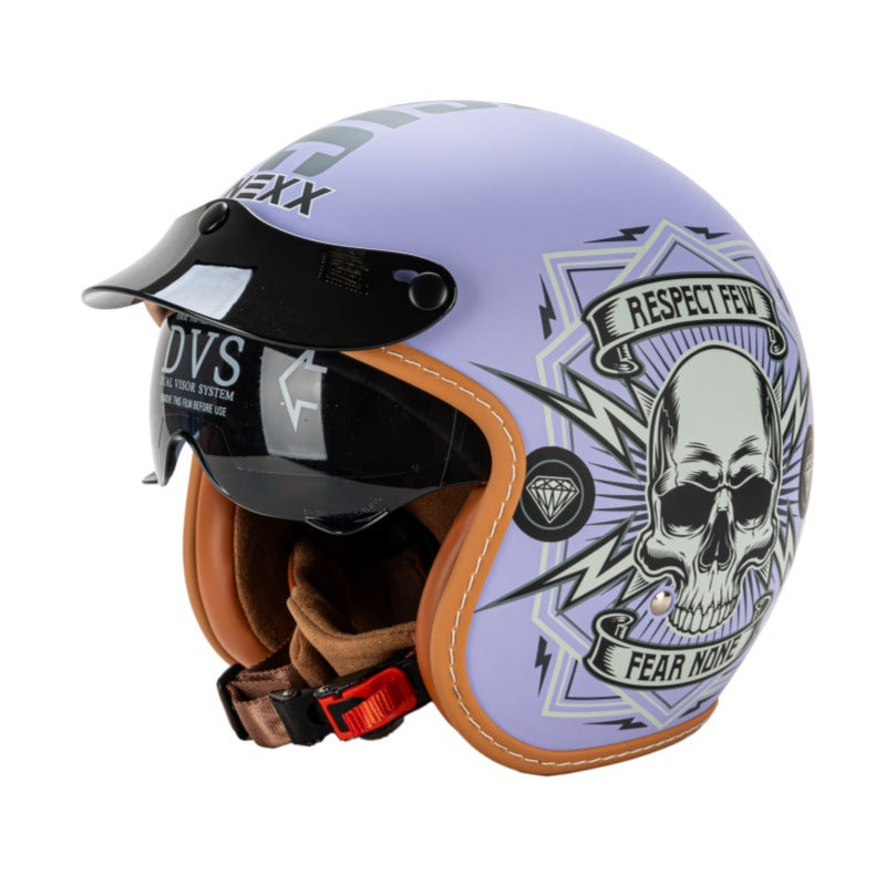Klassischer offener Motorradhelm Karnz