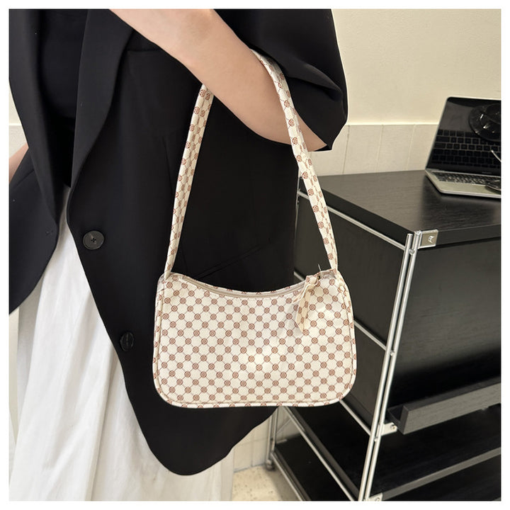 Stylische karierte Schultertasche