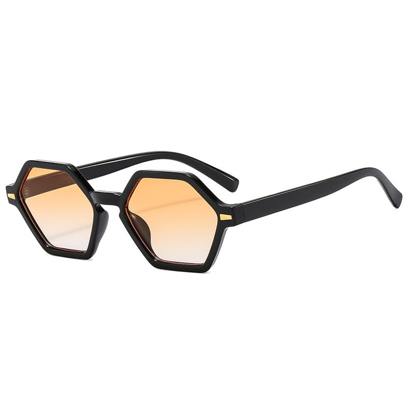 Damen hexagonale Sonnenbrille mit modischem Design und UV-Schutz Karnz