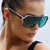 Damen oversized Sonnenbrille mit breitem Rahmen Karnz