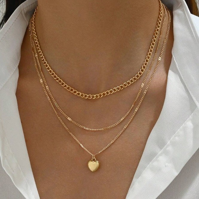 Dreilagige Goldkette Karnz