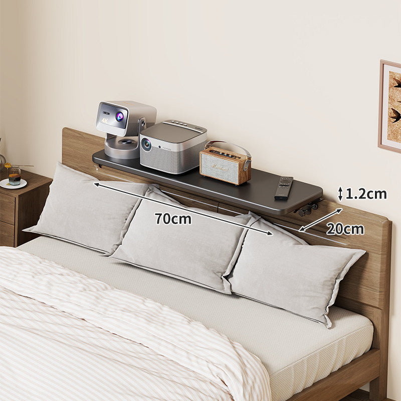 Slim Floating Kopfteil Nachttischregal mit ultra-dünnem Profil und abgerundeten Ecken