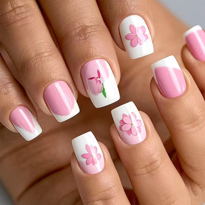 Blumen Design Press-On Nagelkunst Karnz