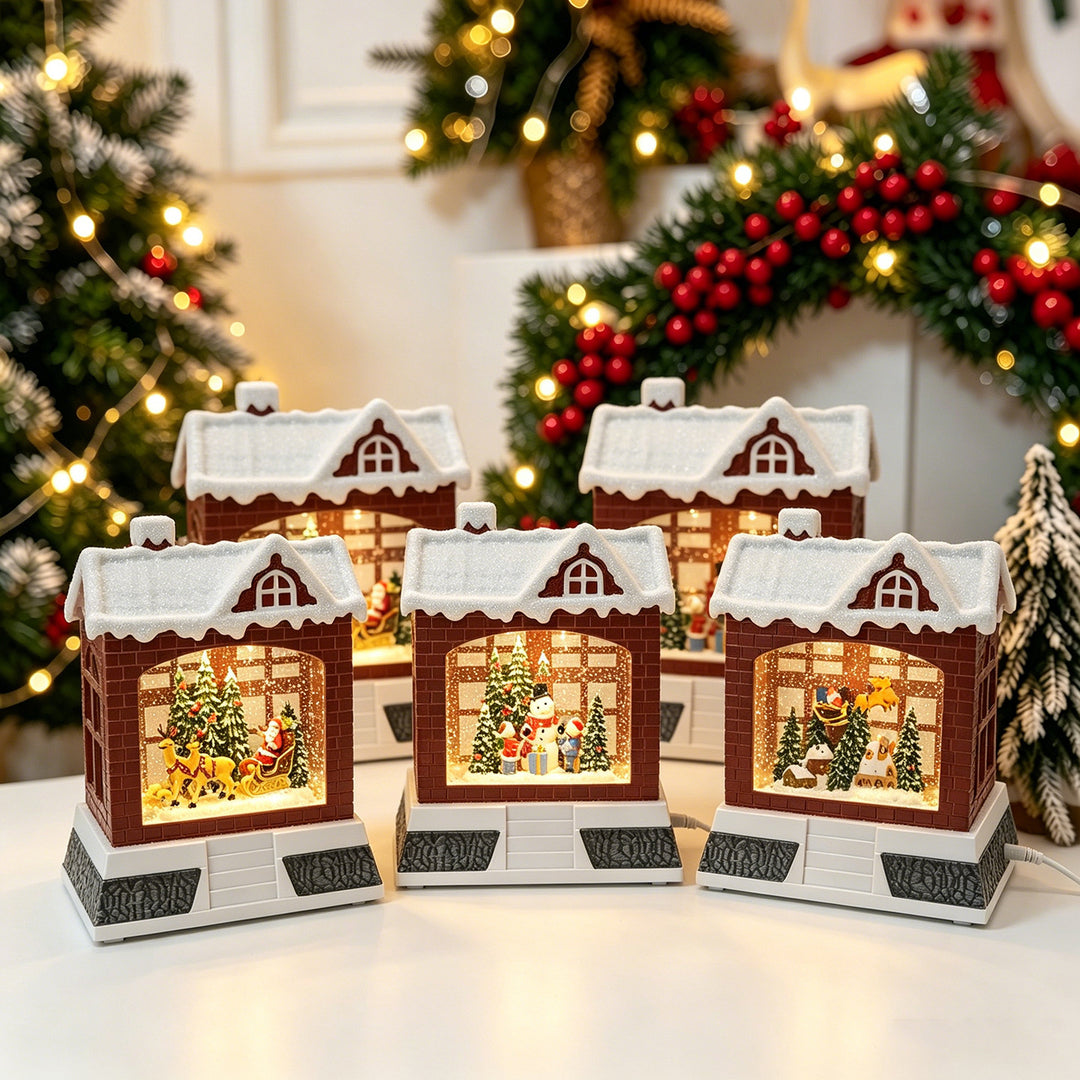 Dekorative Weihnachtslaterne mit Lichtern Karnz