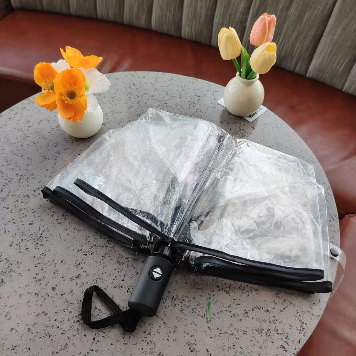 Damen Transparenter Regen-Schirm Karnz
