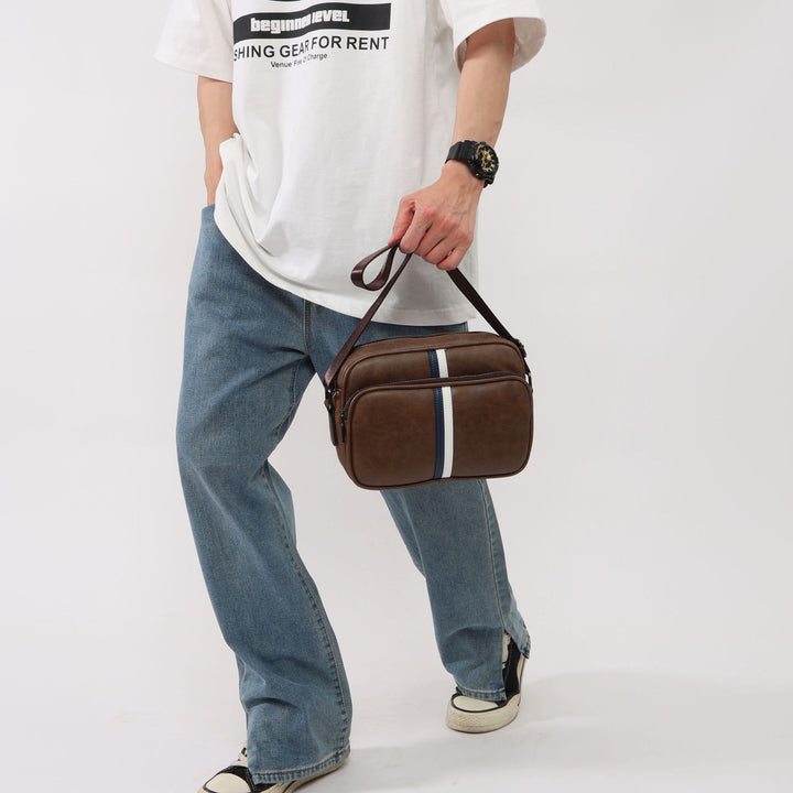 Lässige Leder Schultertasche